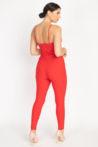 V Wire Skinny Jumpsuit