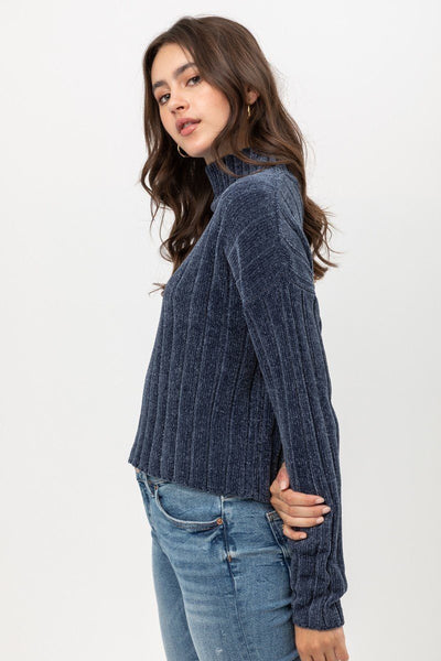 Mini Velvet Chenille Crop Sweater