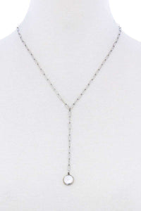 Stylish Fresh Water Pearl Drop Clip Chain Y Necklace