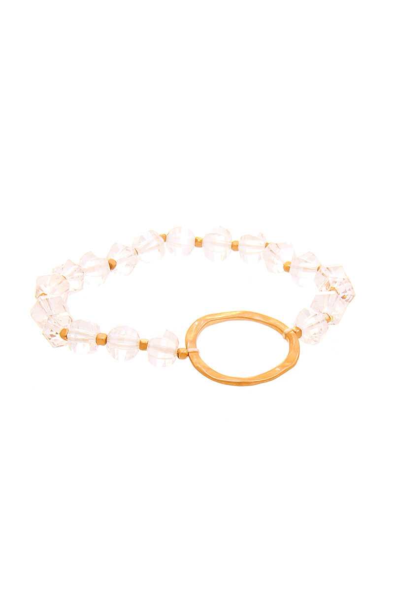 Crystal Linked Circle Shape Bracelet